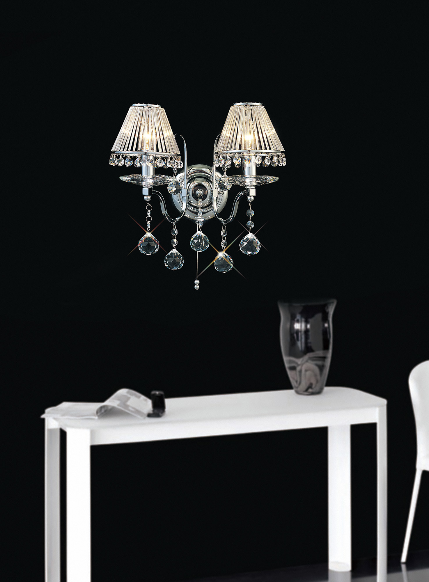 Bianco Crystal Ceiling Lights Diyas Contemporary Chandeliers